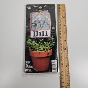 Vintage Counted Cross-Stitch Kit Plant Poke by NeedleMagic- Dill